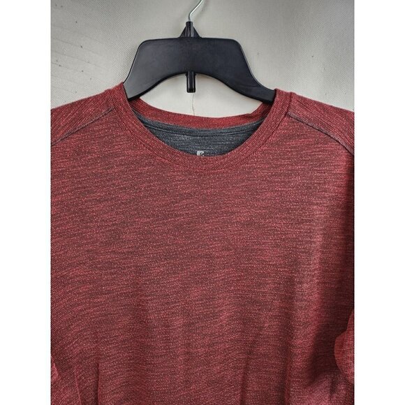 WOOLRICH Red Heathere Short Sleeve Crew Neck Pullover T-Shirt Size Large - Picture 2 of 6